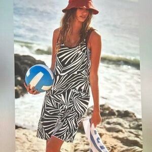 Free People Movement Print Hot Shot Romper Size Medium Zebra Print NWT